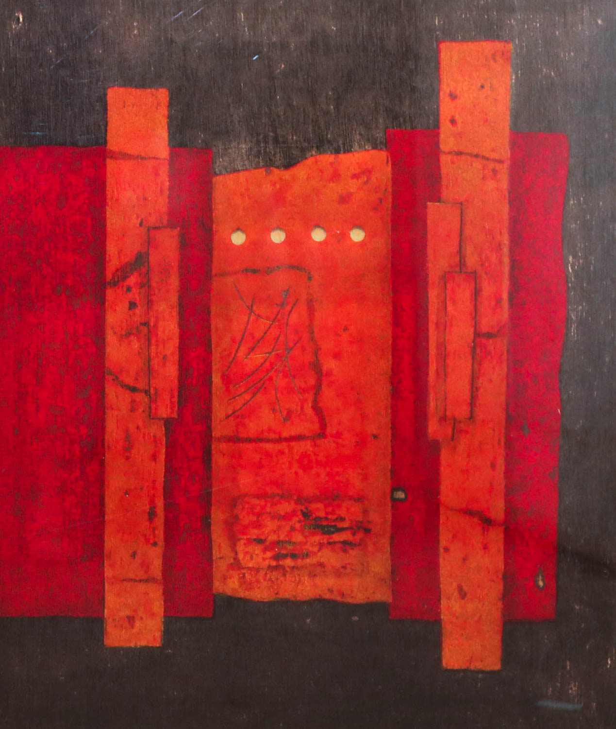 Hiroyuki Tajima	"Red Mansion" Signed Limited Edition Woodcut Print