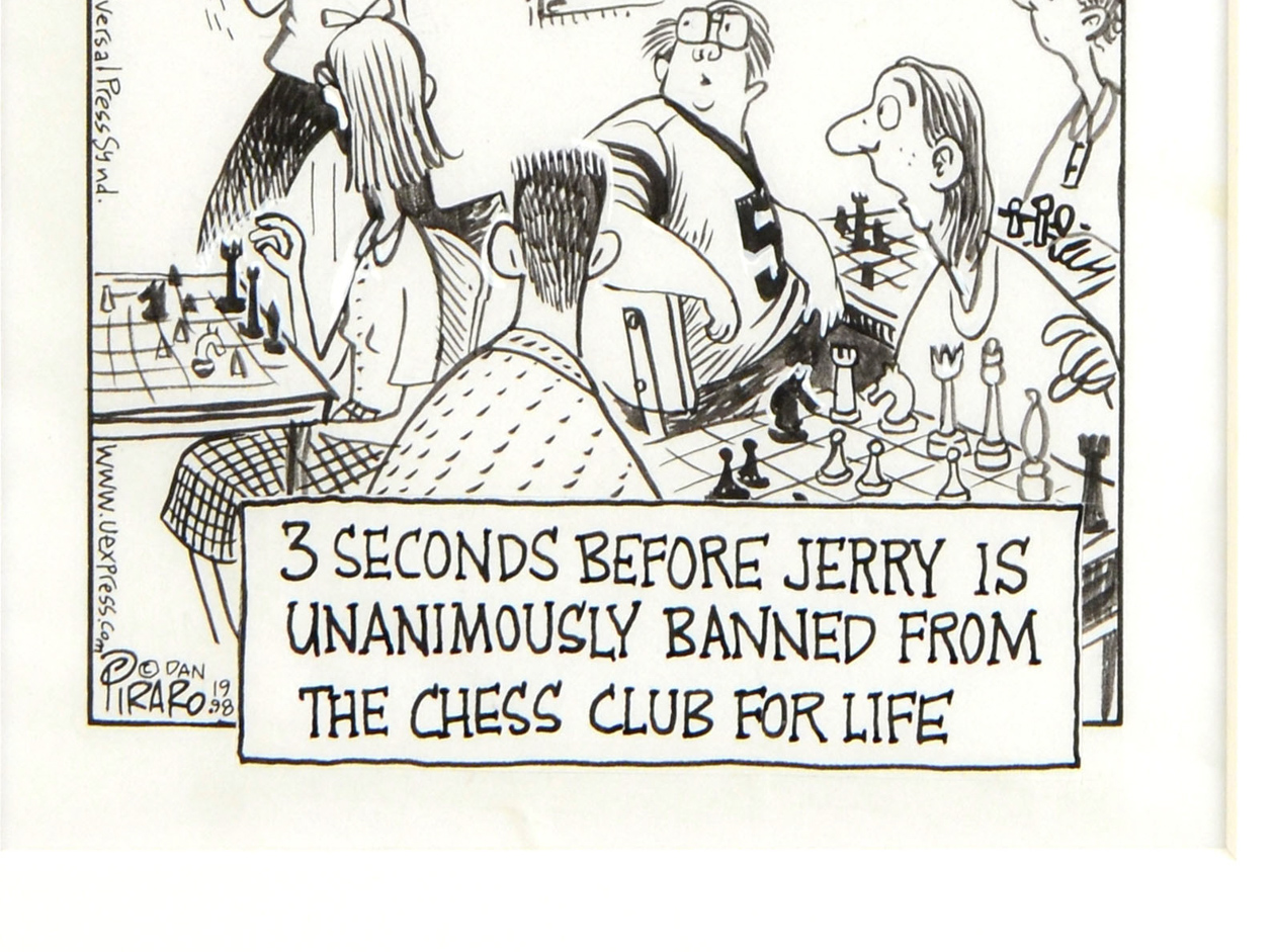 Dan Piraro Bizarro! Signed Pen and Ink Drawing "Chess Club"