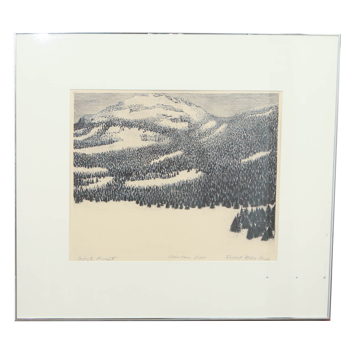 Robert Bero "Mountain View" Signed Artist's Proof Etching