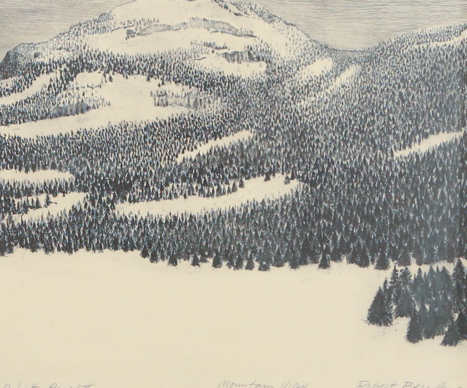 Robert Bero "Mountain View" Signed Artist's Proof Etching