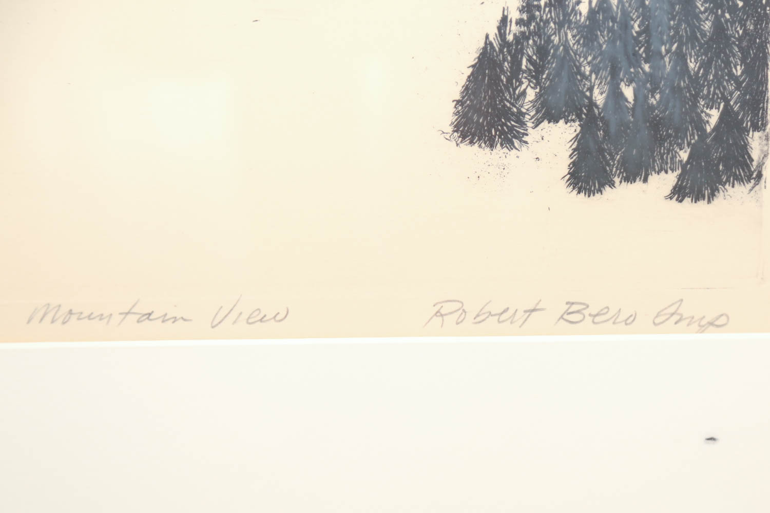Robert Bero "Mountain View" Signed Artist's Proof Etching