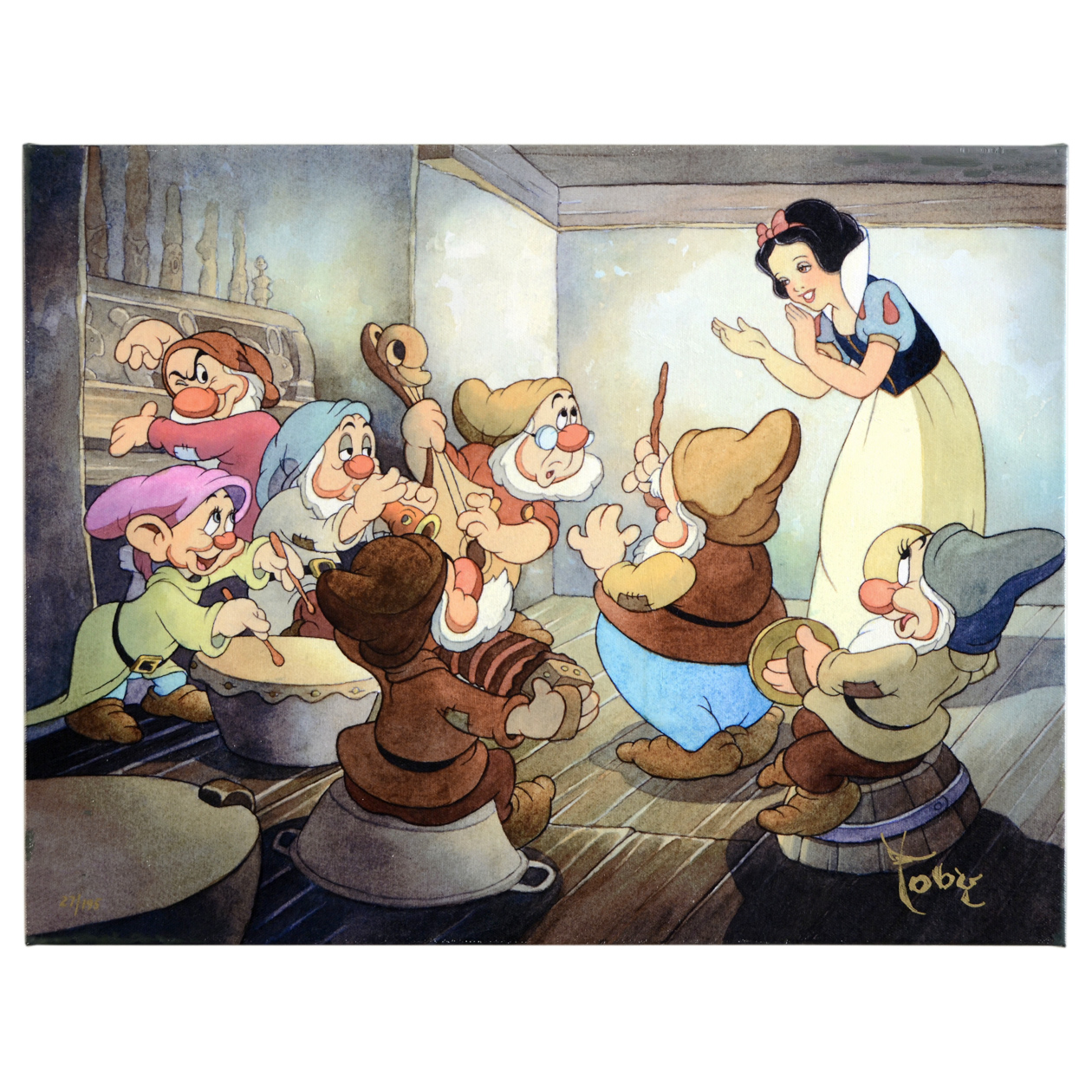 Toby Bluth "In Time to The Music" Giclee on Canvas