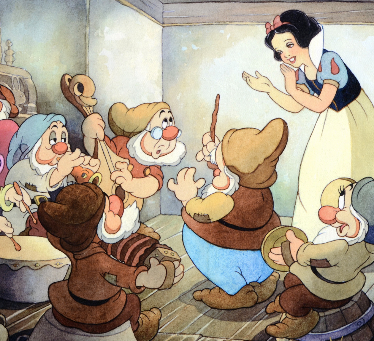 Toby Bluth "In Time to The Music" Giclee on Canvas