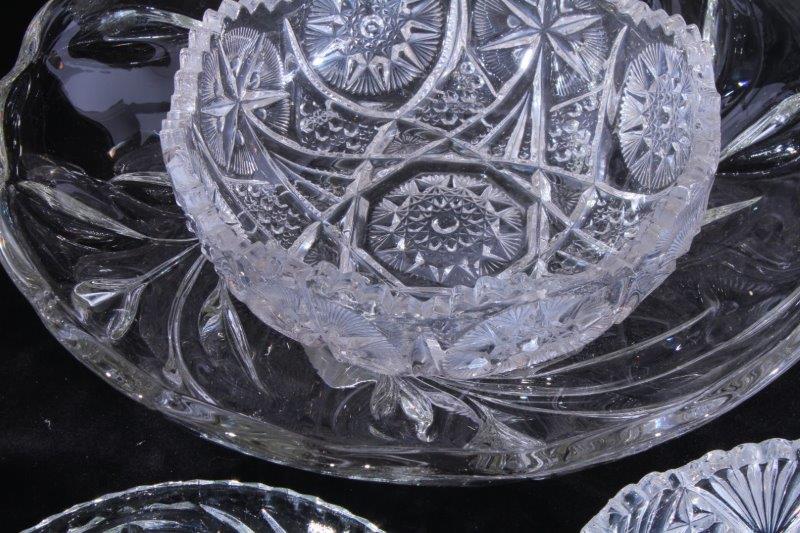 Vintage Cut Glass Presentation Pieces