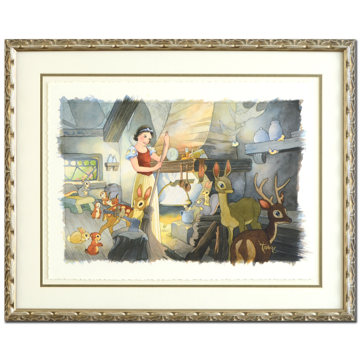 Toby Bluth "Tidying Up" Limited Edition Giclee on Paper