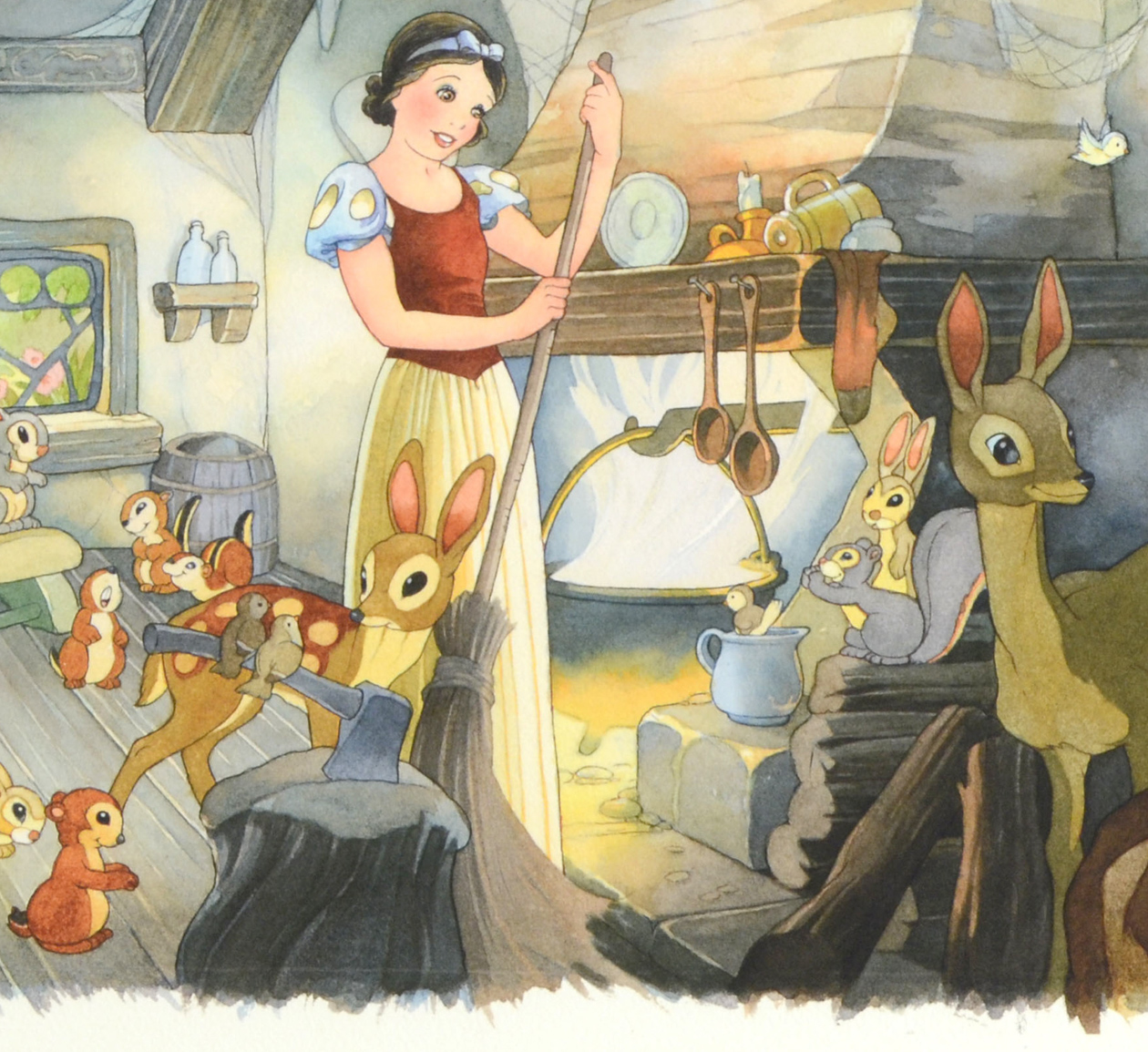 Toby Bluth "Tidying Up" Limited Edition Giclee on Paper