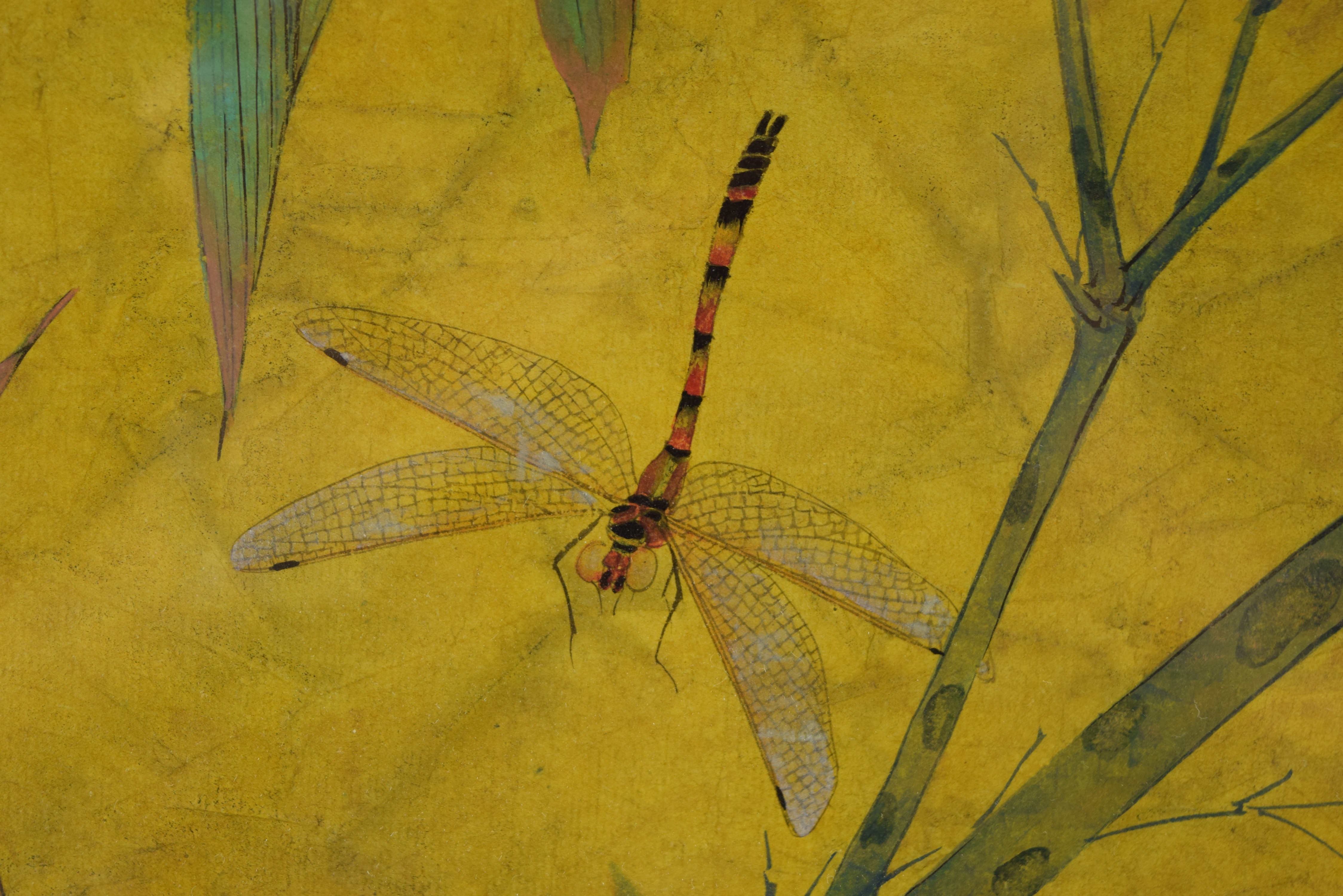 Pair of Original Watercolor and Ink Paintings by David Wang, Signed and Framed