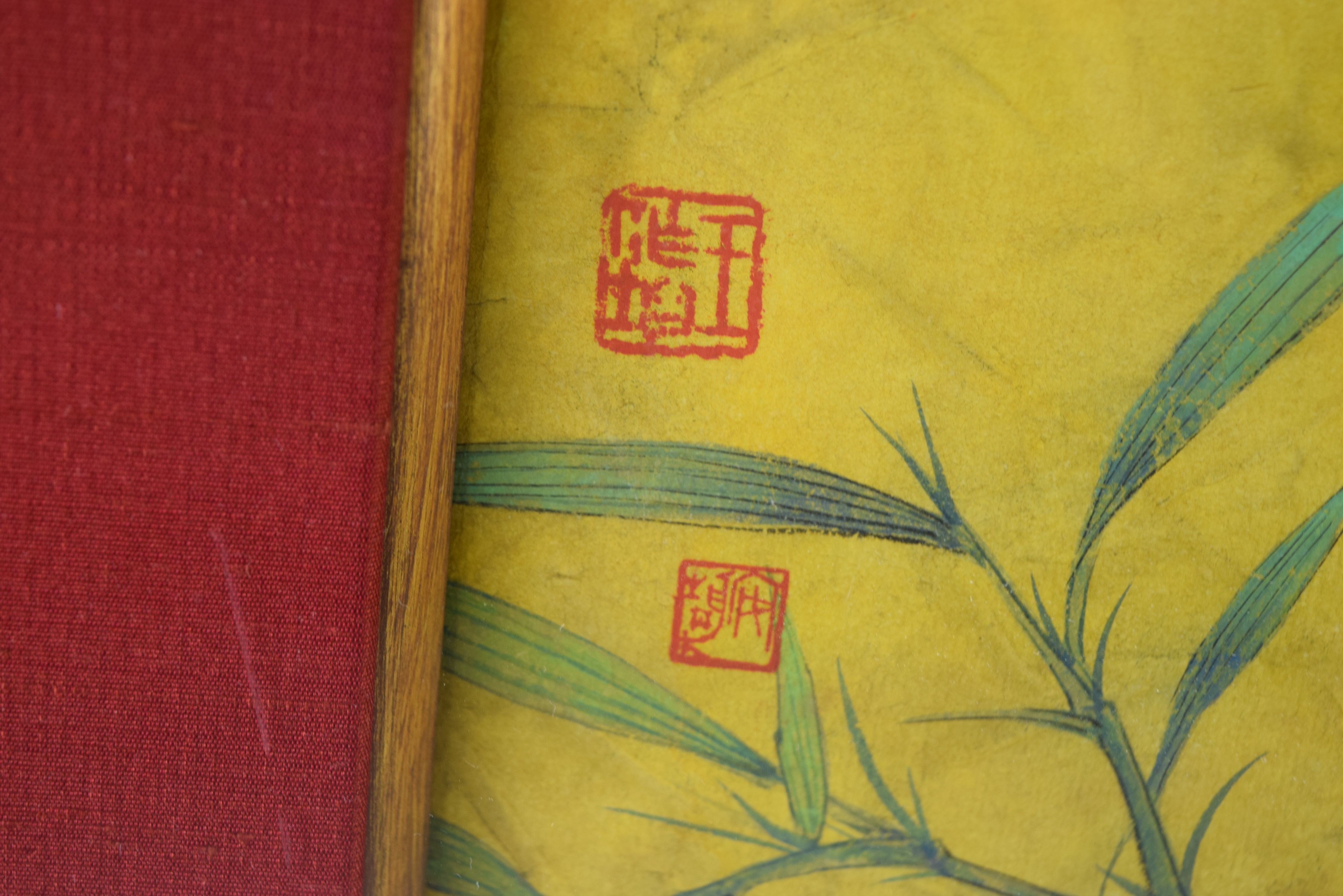 Pair of Original Watercolor and Ink Paintings by David Wang, Signed and Framed