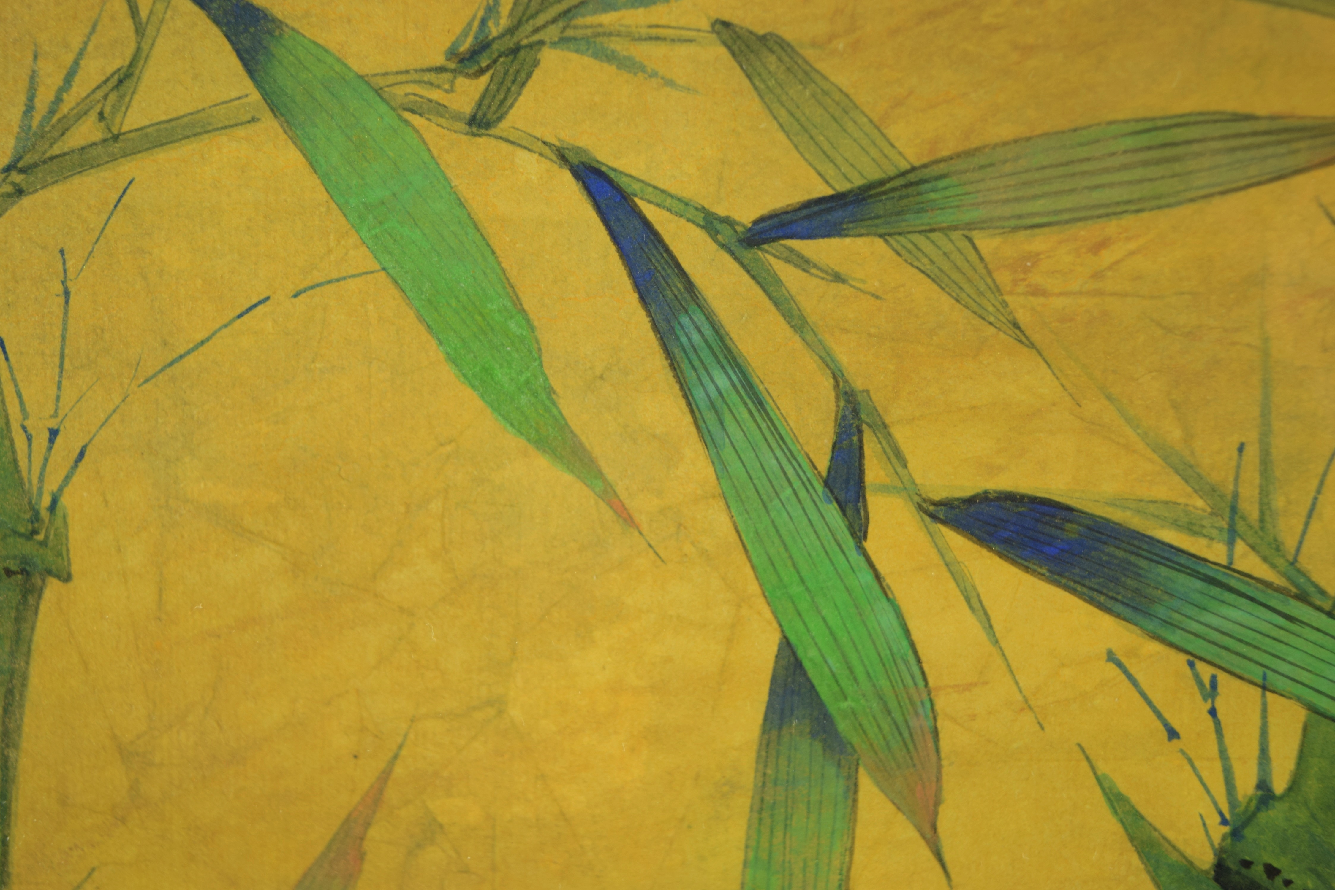 Pair of Original Watercolor and Ink Paintings by David Wang, Signed and Framed