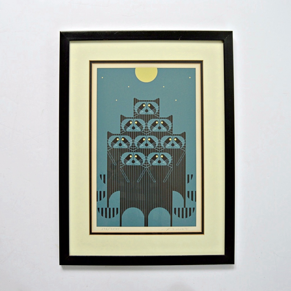 Charley Harper Signed Limited Edition Serigraph "Raccpack"