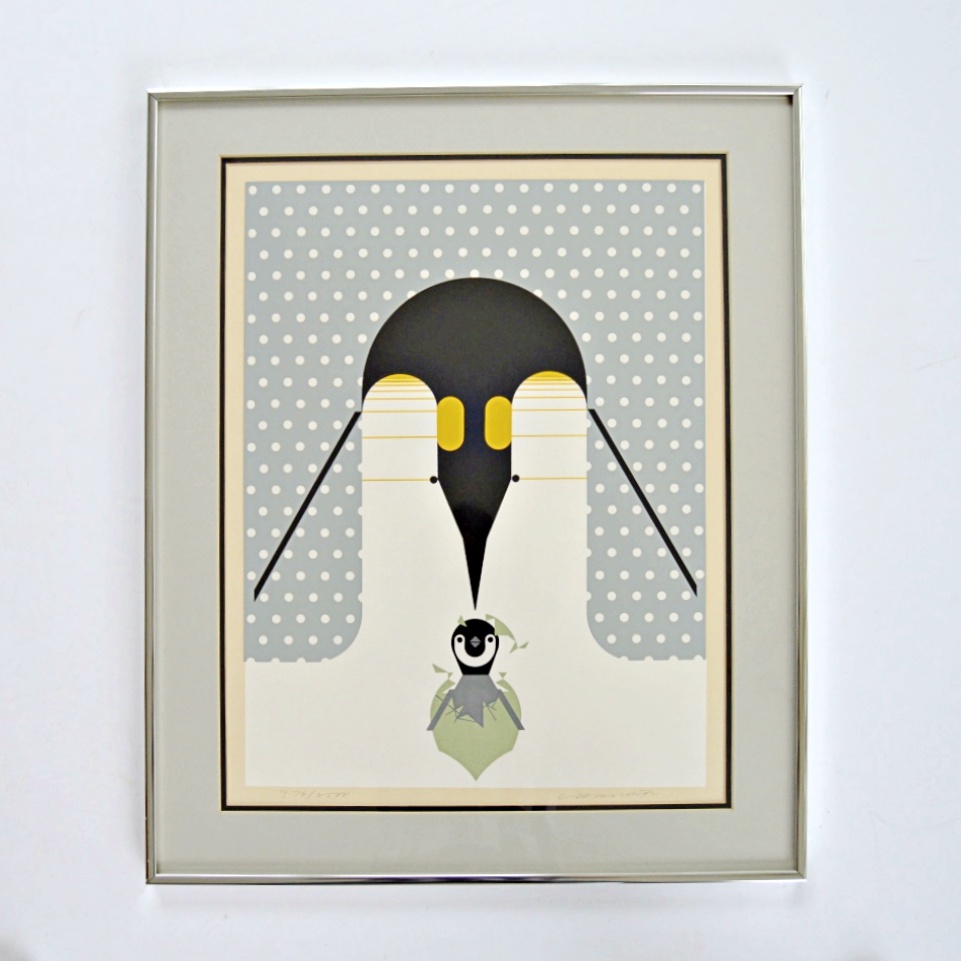 Charley Harper Signed Limited Edition Serigraph "Br-r-r-r-rthday"