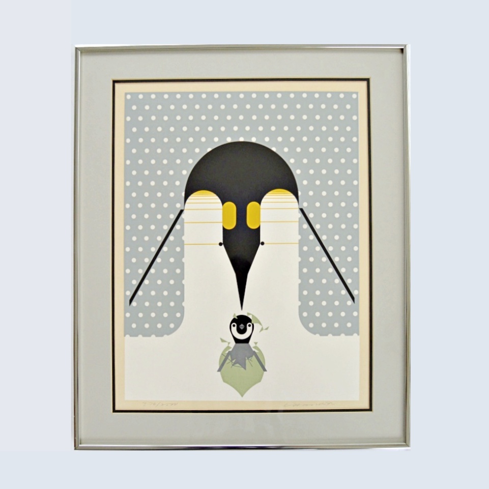 Charley Harper Signed Limited Edition Serigraph "Br-r-r-r-rthday"