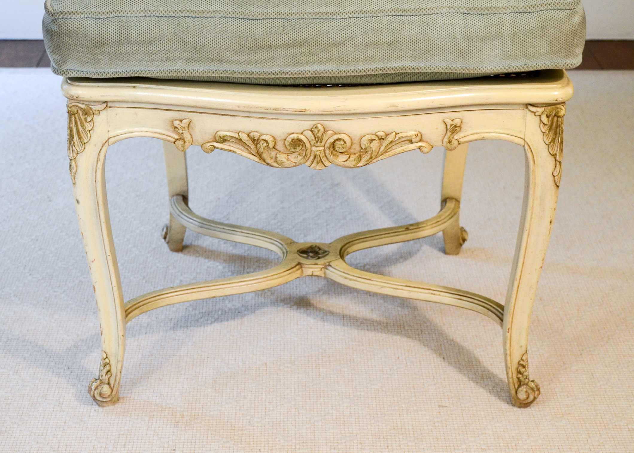 Vintage Caned French Provincial Arm Chair