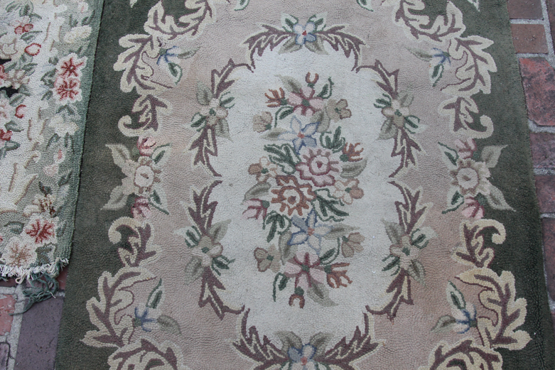Pair of Vintage Hooked Area Rugs