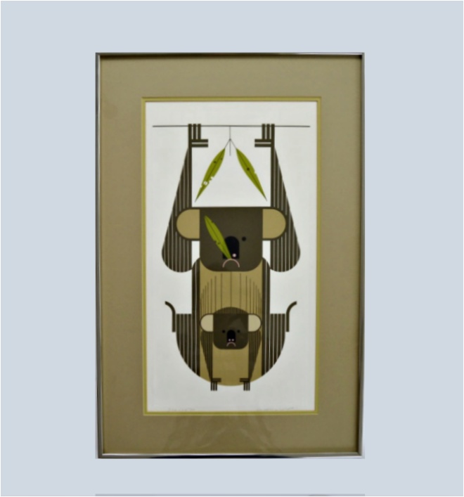 Charley Harper Signed Limited Edition Serigraph "Down Under"