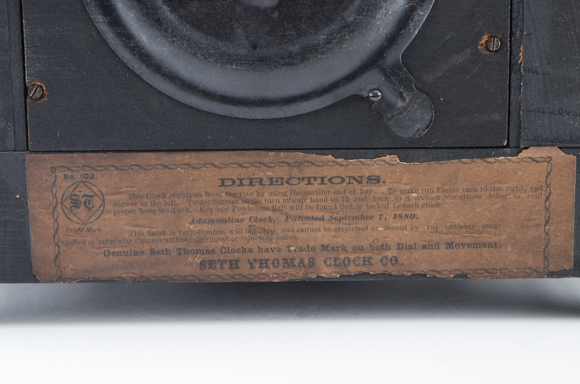 Antique Seth Thomas Co. "Adamantine" Mantel Clock