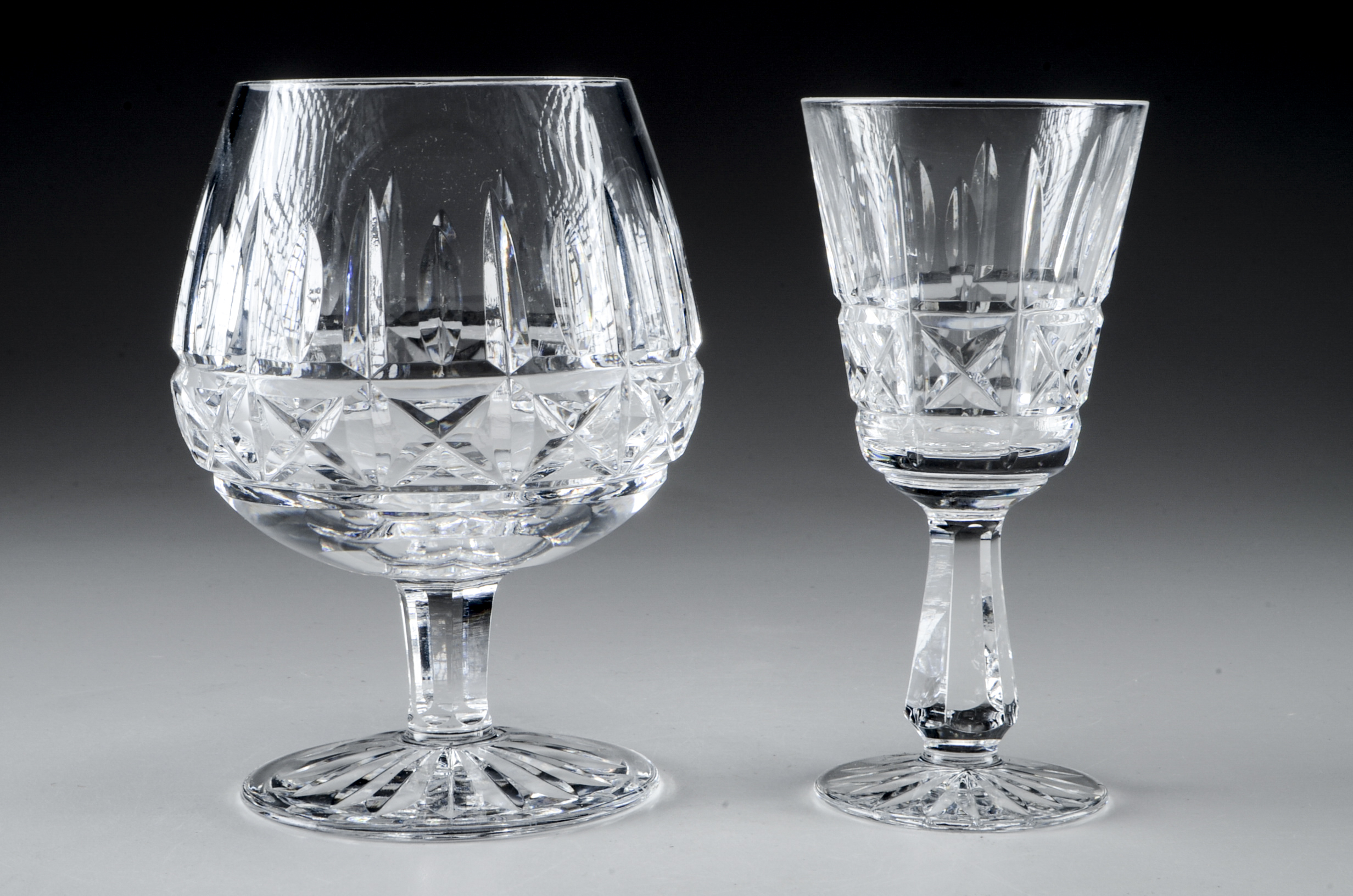Waterford Crystal Set Of "Kylemore" Cordial And Brandy Glasses
