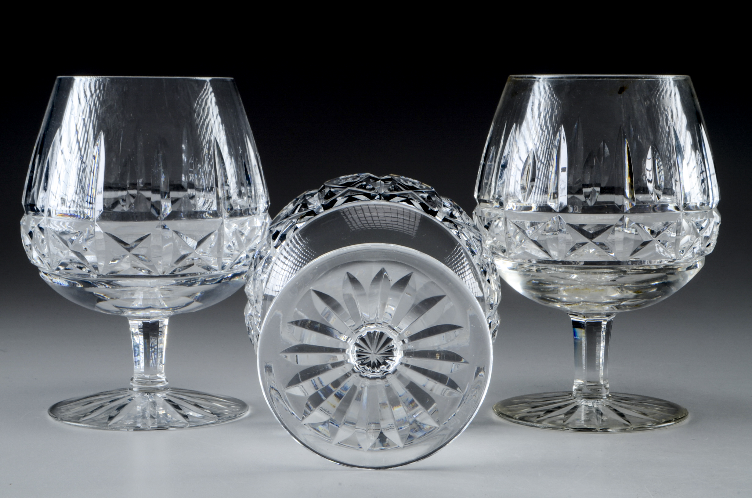 Waterford Crystal Set Of "Kylemore" Cordial And Brandy Glasses