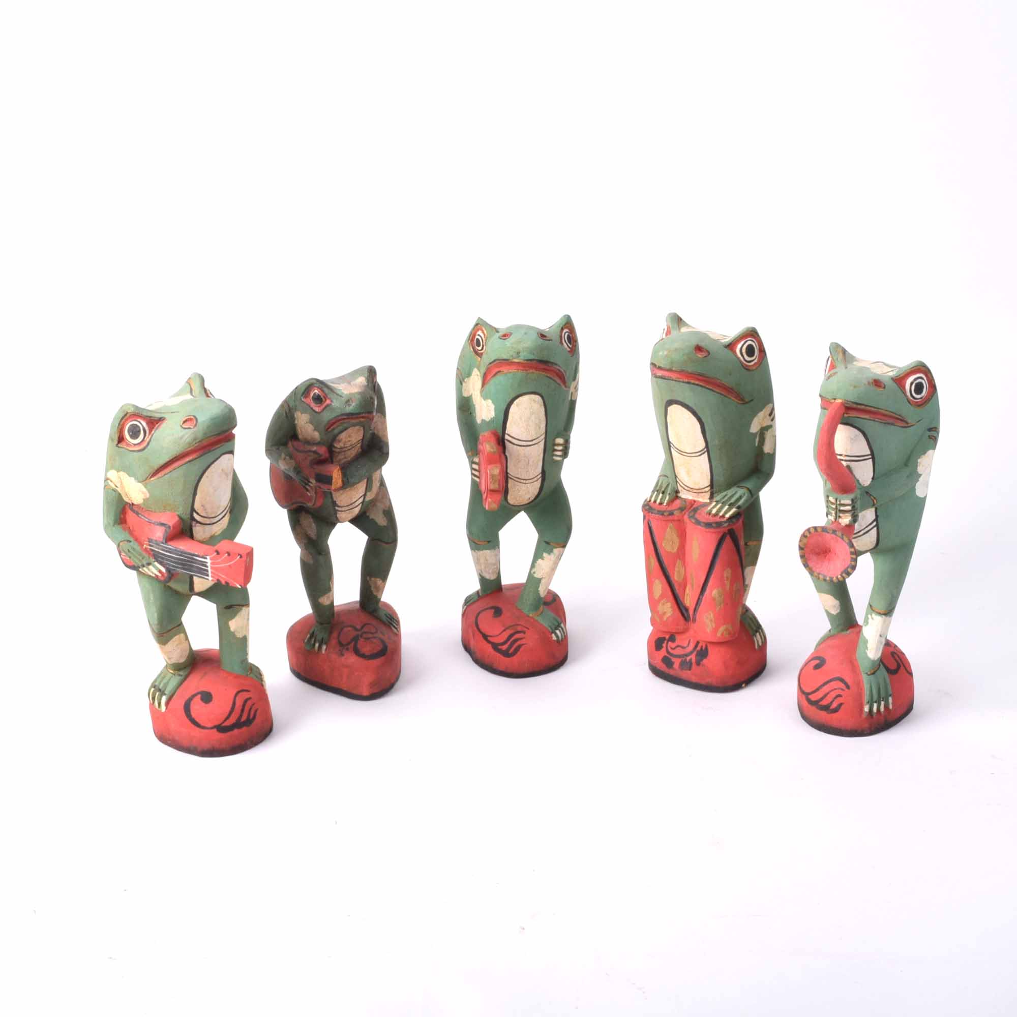 Folk Art Frogs Playing Instruments