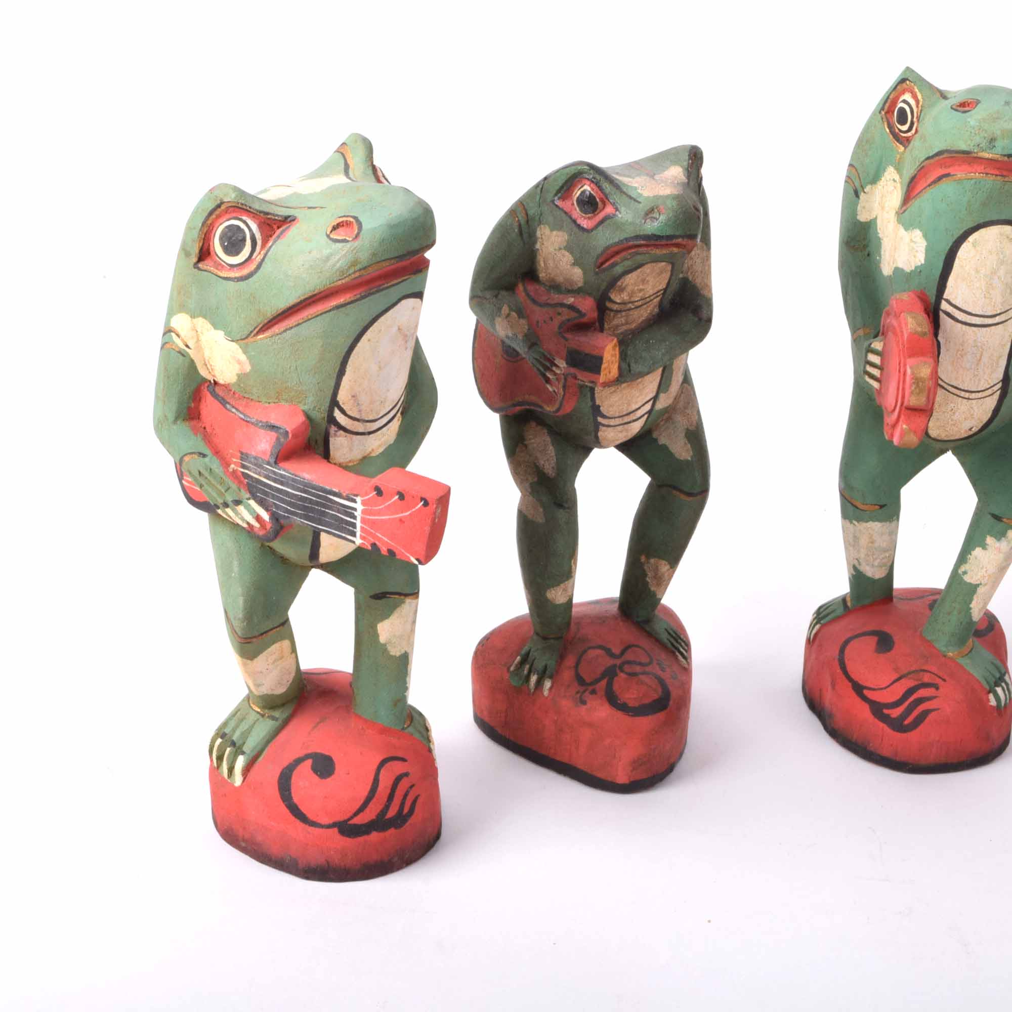 Folk Art Frogs Playing Instruments