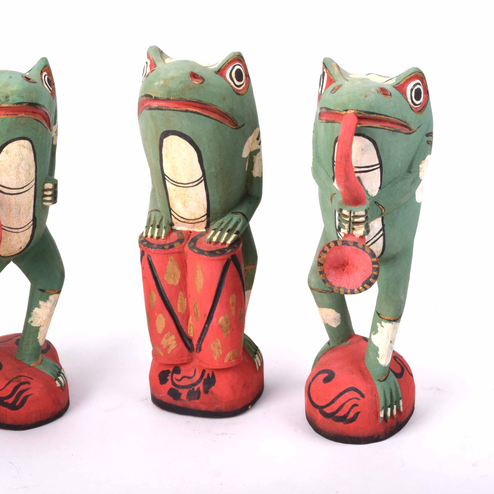 Folk Art Frogs Playing Instruments