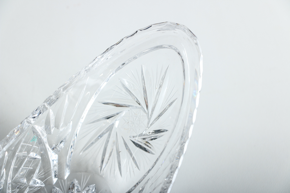 Vintage Bohemian Crystal Pickle Dishes