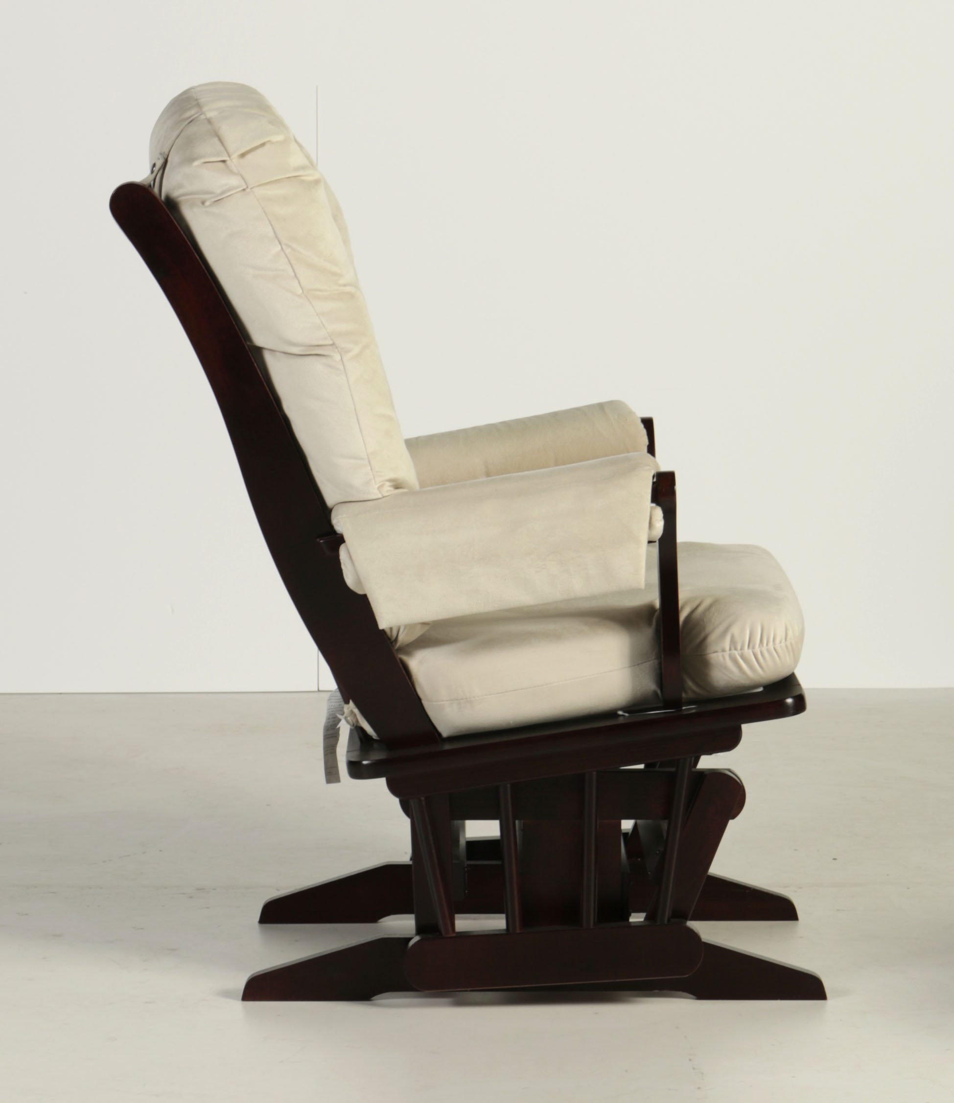 Dutailier Wooden Glider Chair with Ottoman