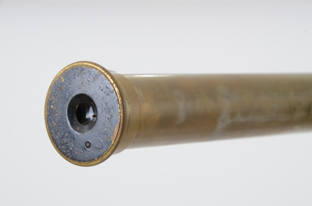 Antique French Bardou & Sons Brass Telescope with Wooden Tripod