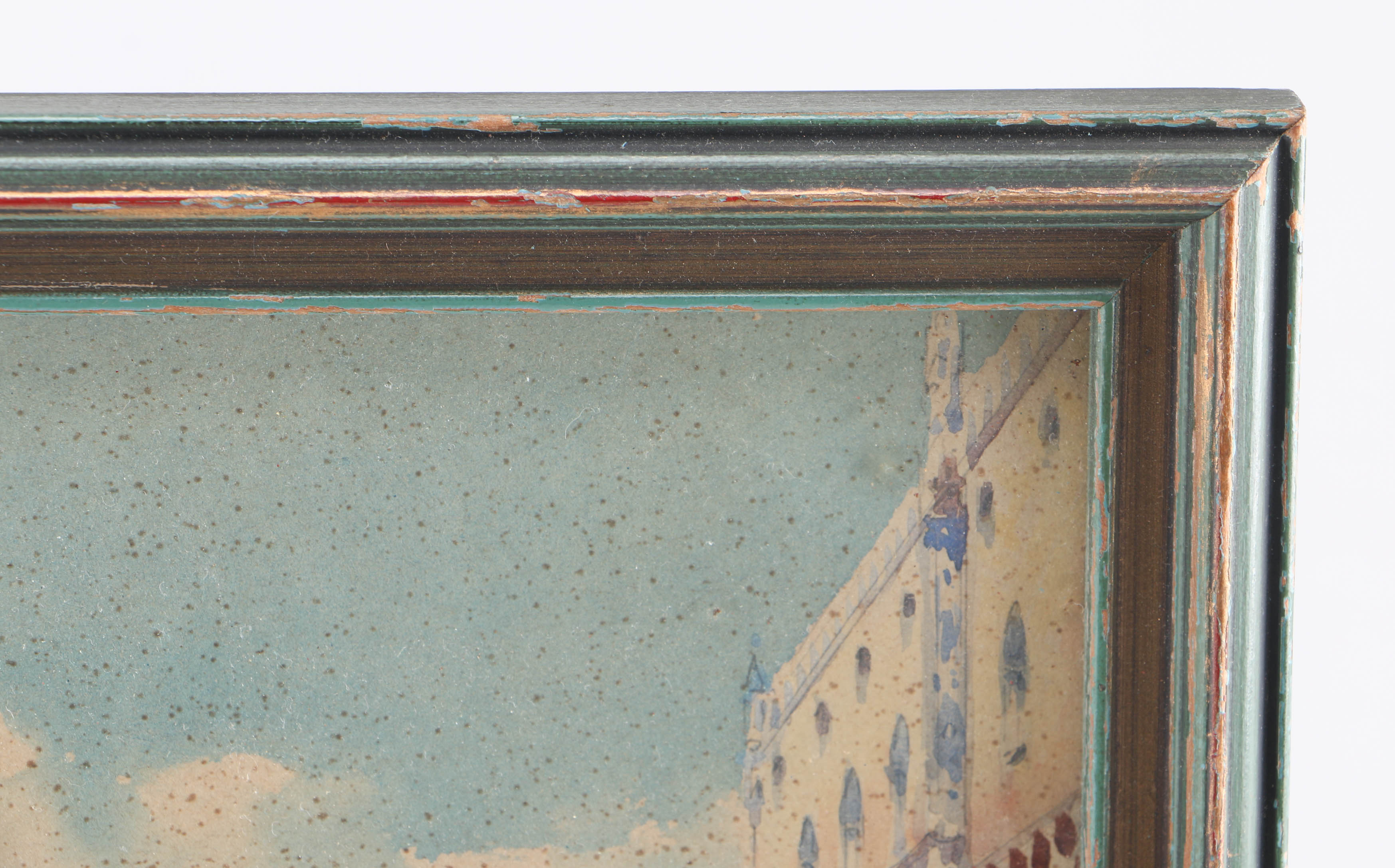 Original Emilio Boni Watercolor of Italian Scene