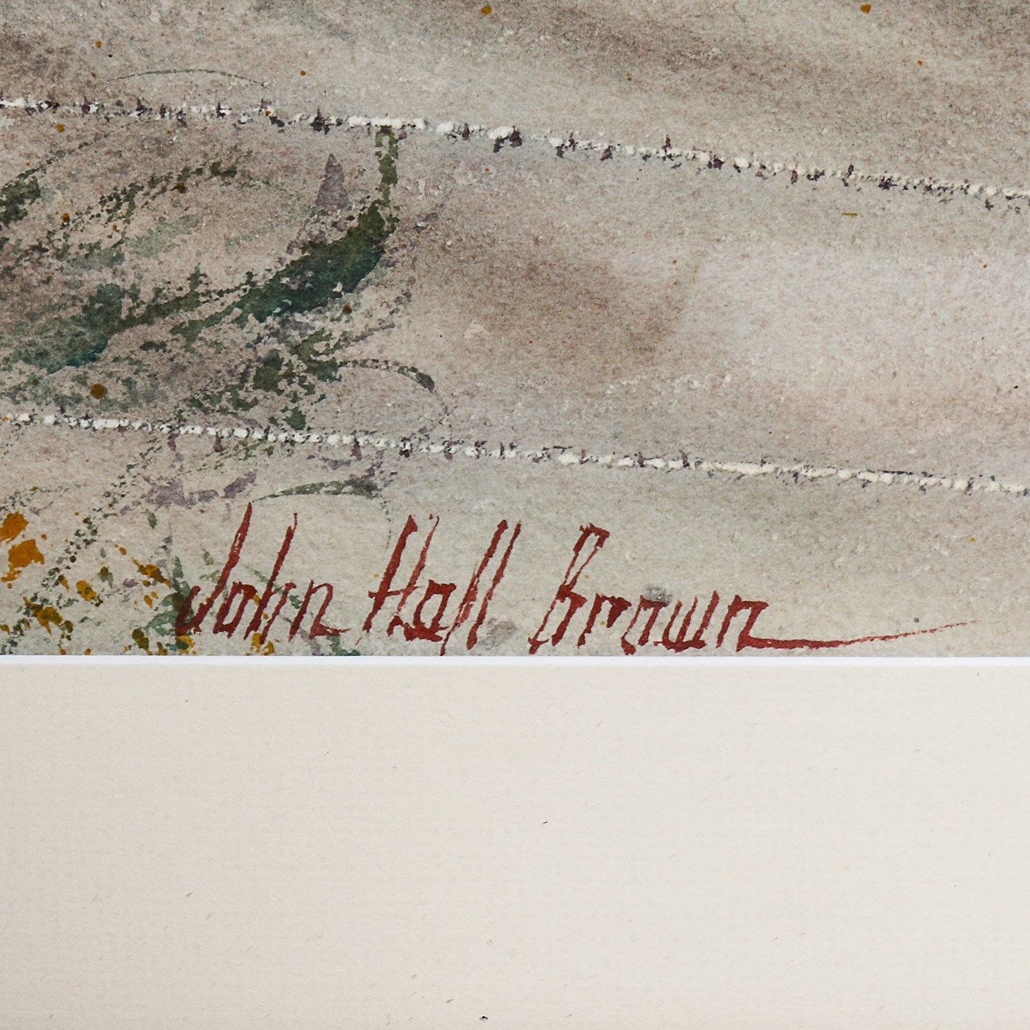 John Hall Brown Western Landscape Watercolor