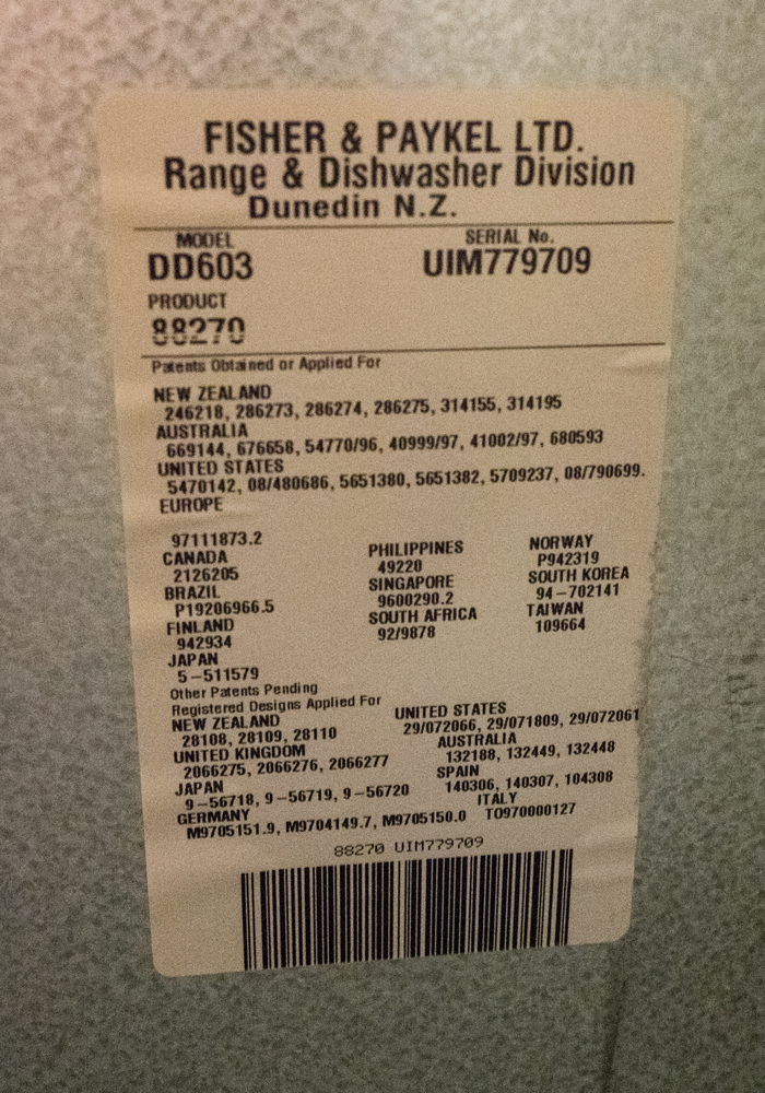 Fisher & Paykel D5603 Dishwasher