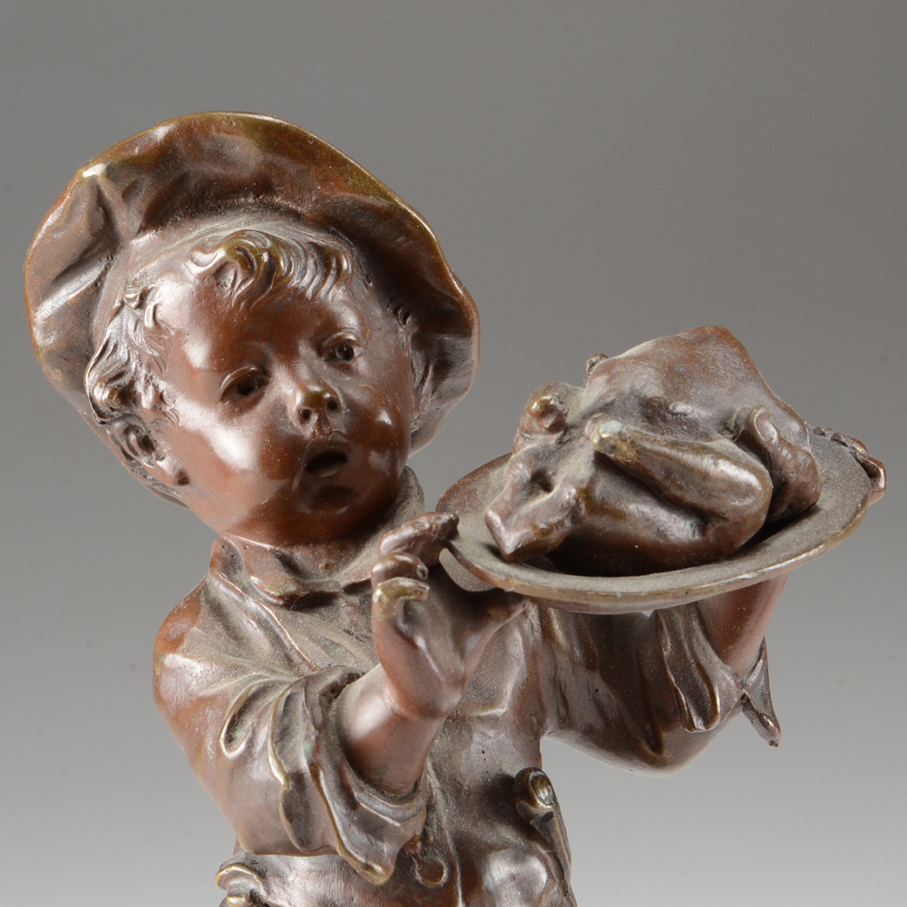 Rousseau Signed Bronze Statue Set