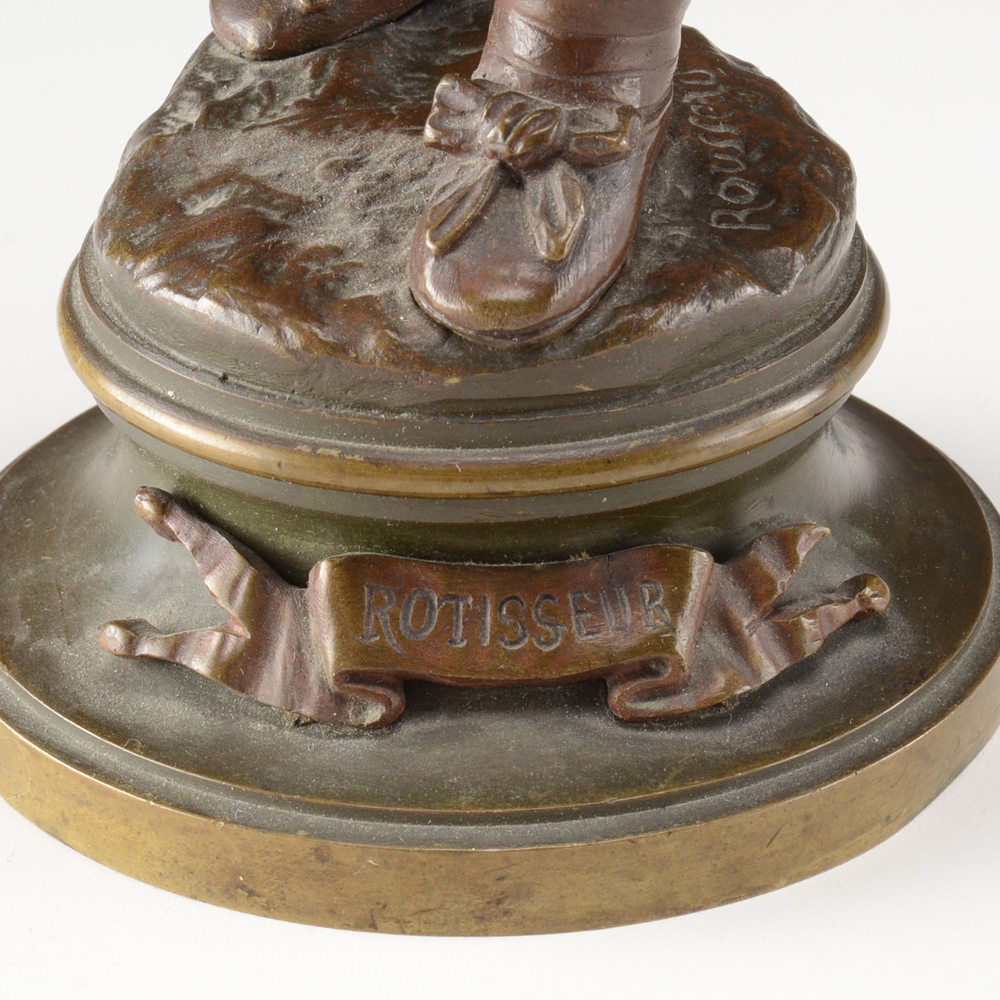 Rousseau Signed Bronze Statue Set