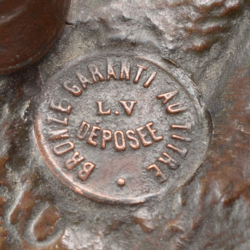 Rousseau Signed Bronze Statue Set