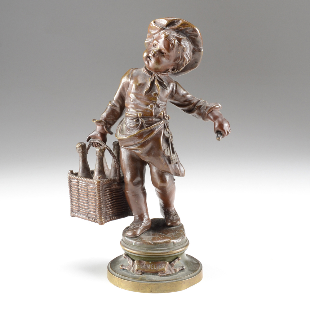 Rousseau Signed Bronze Statue Set