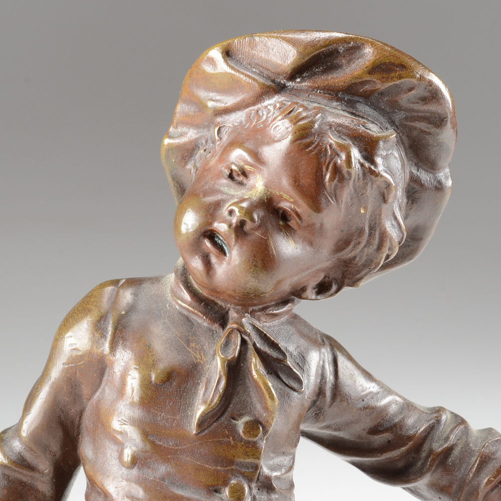 Rousseau Signed Bronze Statue Set