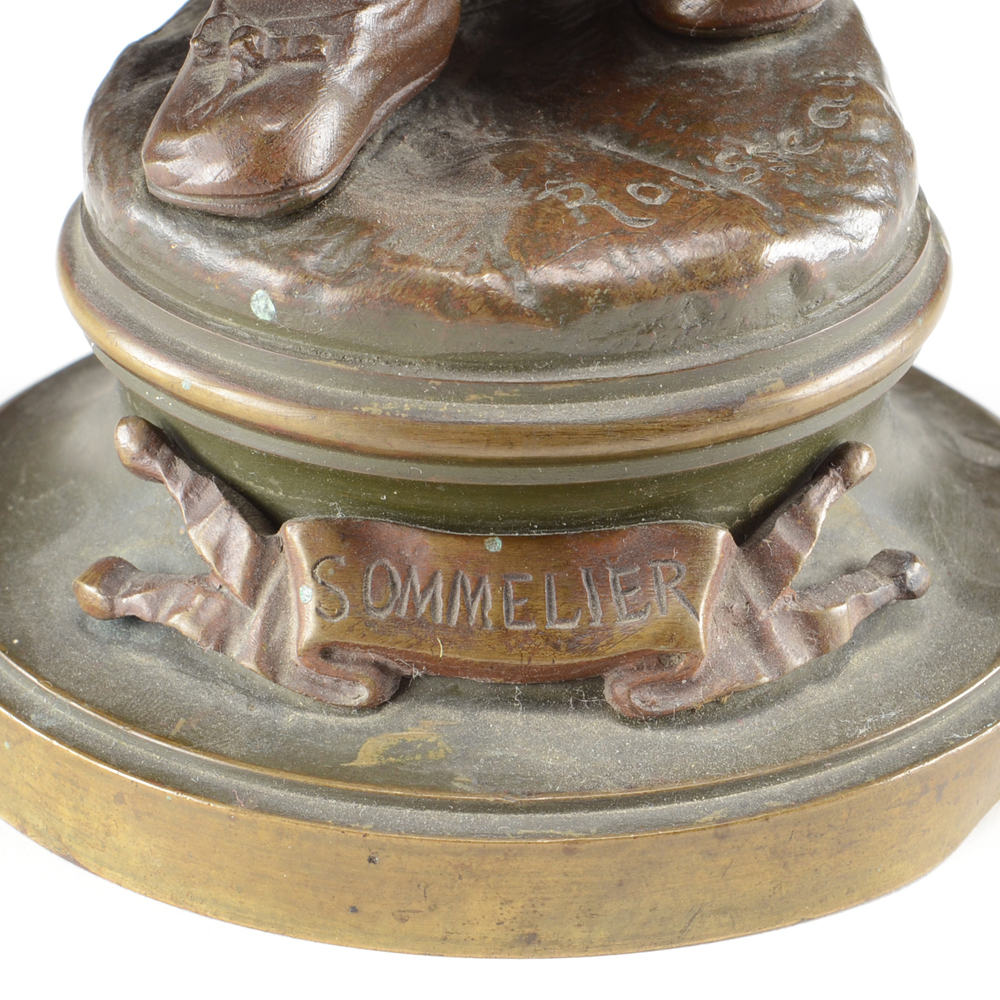 Rousseau Signed Bronze Statue Set