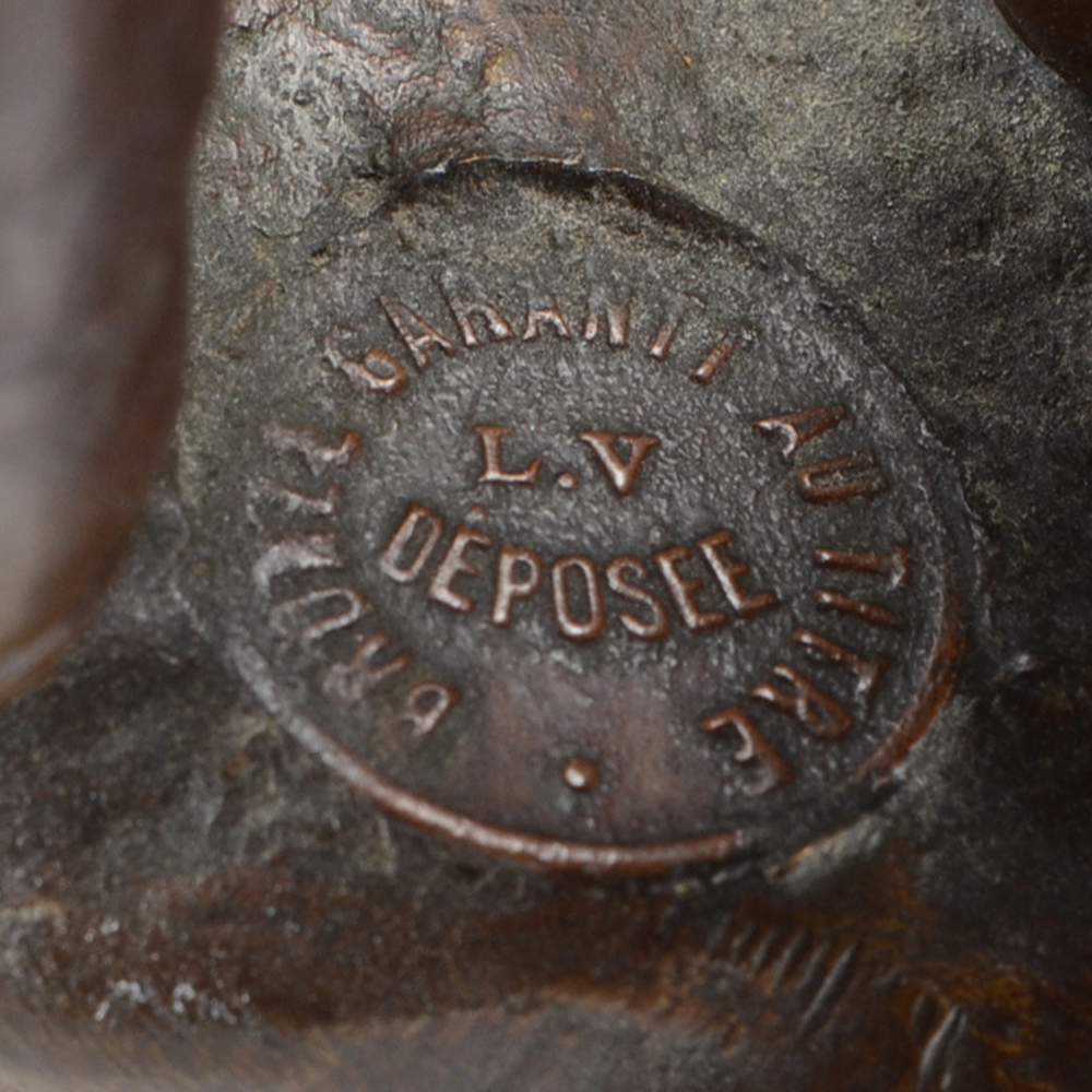 Rousseau Signed Bronze Statue Set