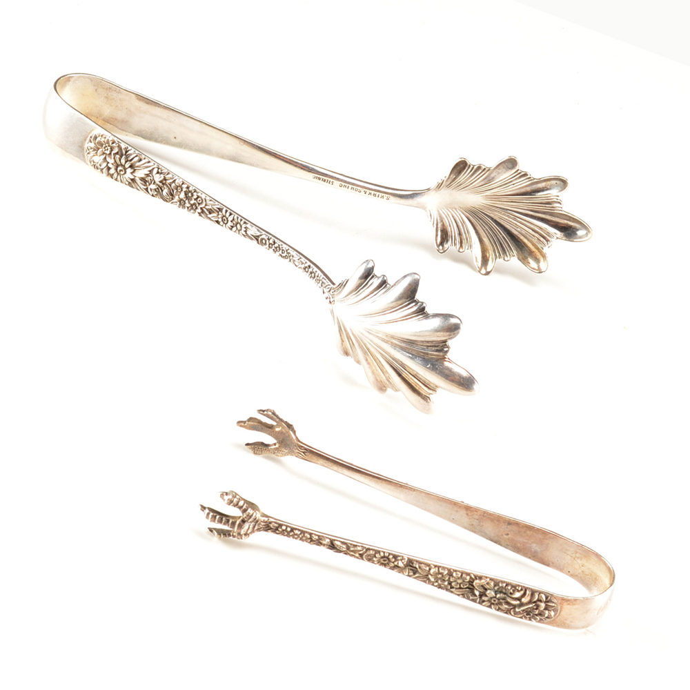 S Kirk & Son Sterling Spoons and Tongs