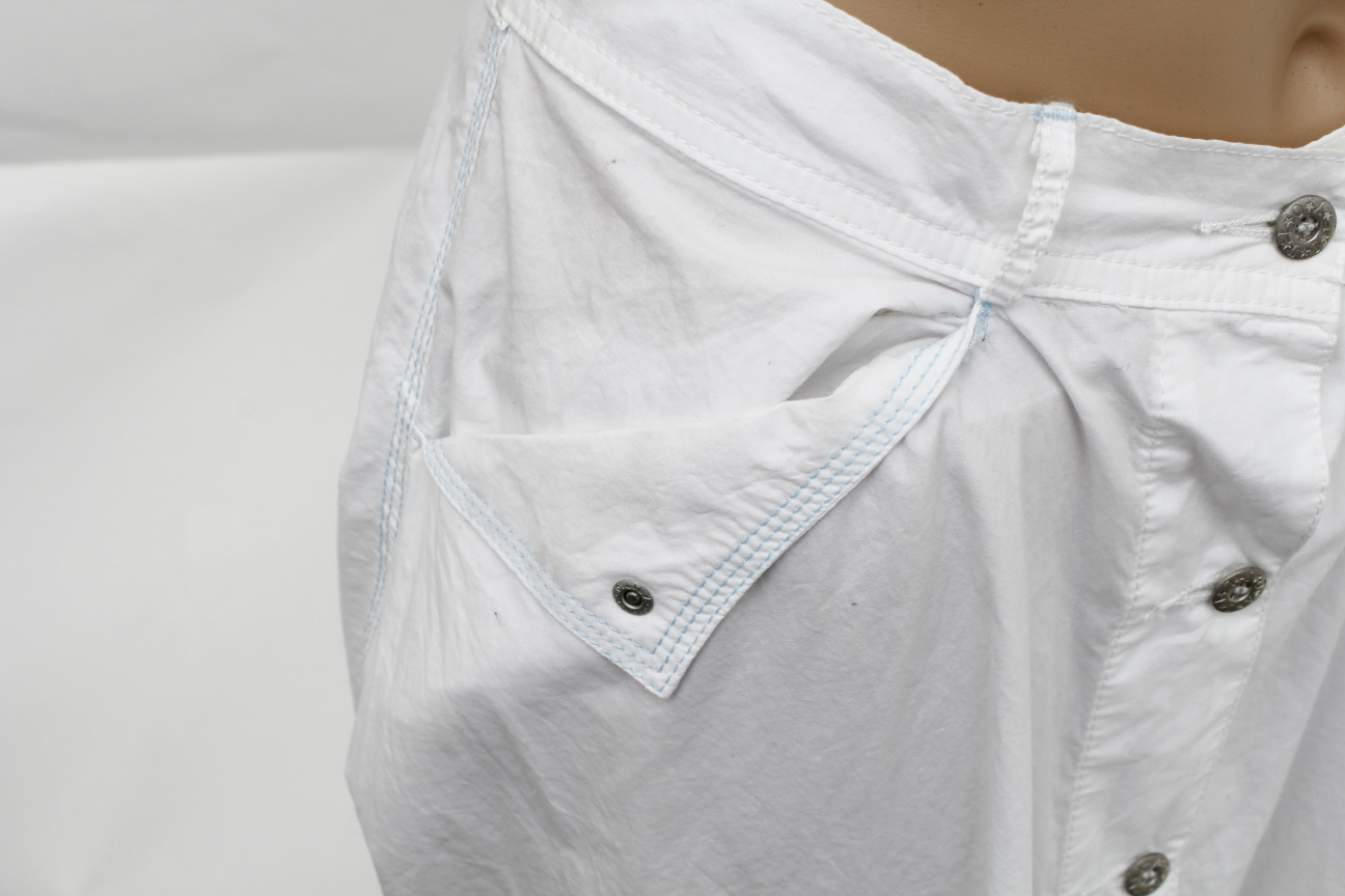 Oilily Vintage Cotton Skirt with Flocked Dutch Windmill Motif