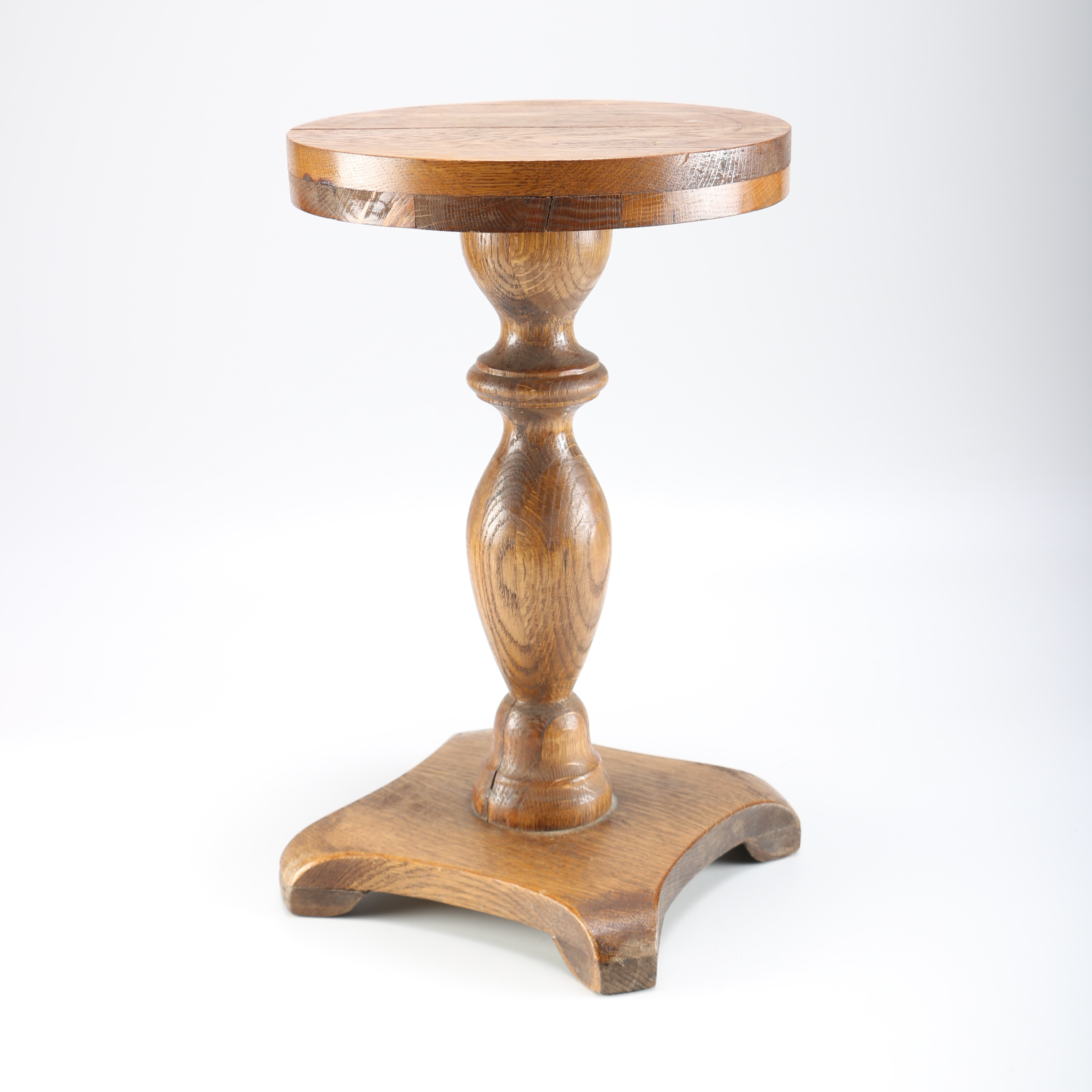 Vintage Oak Pedestal Table