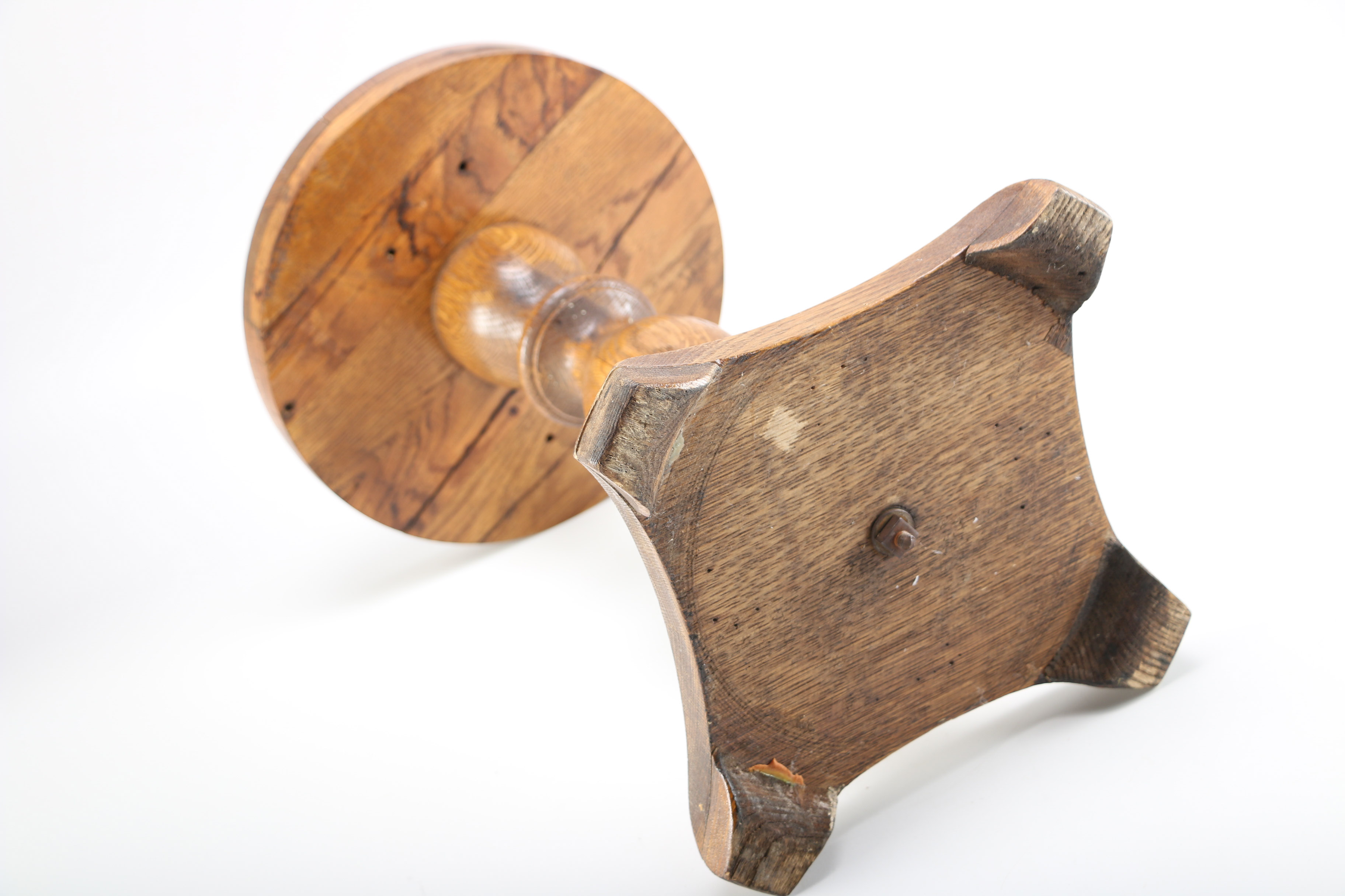 Vintage Oak Pedestal Table