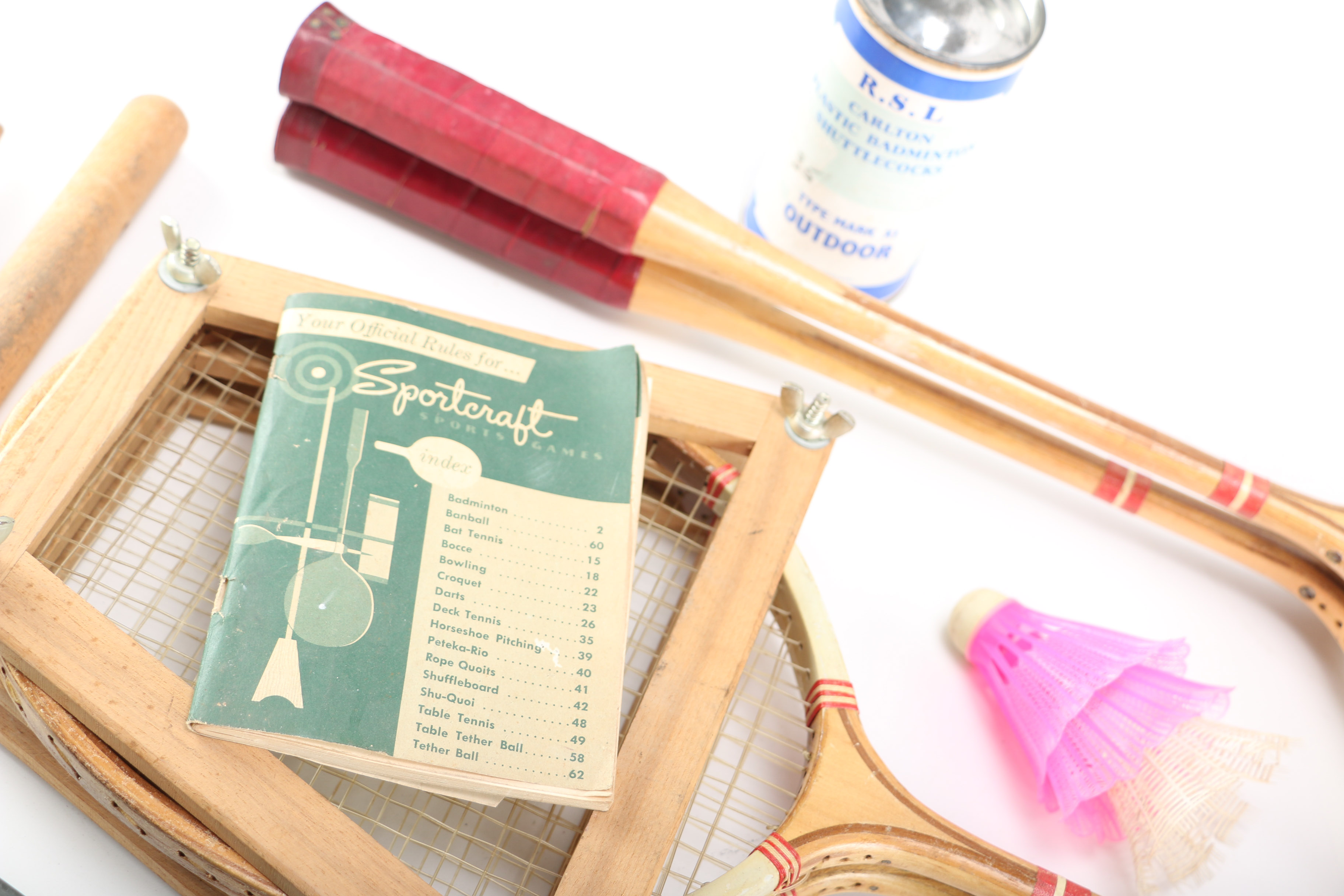 1940's Sportcraft Vintage Badminton Set in Original Box