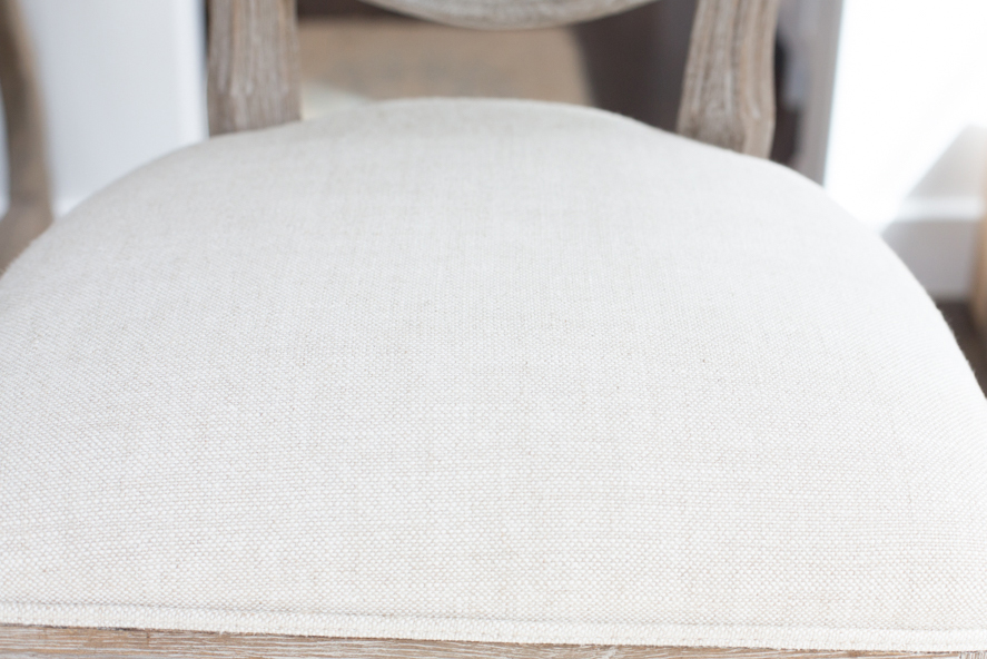 Restoration Hardware Round Cane Back Fabric Stools