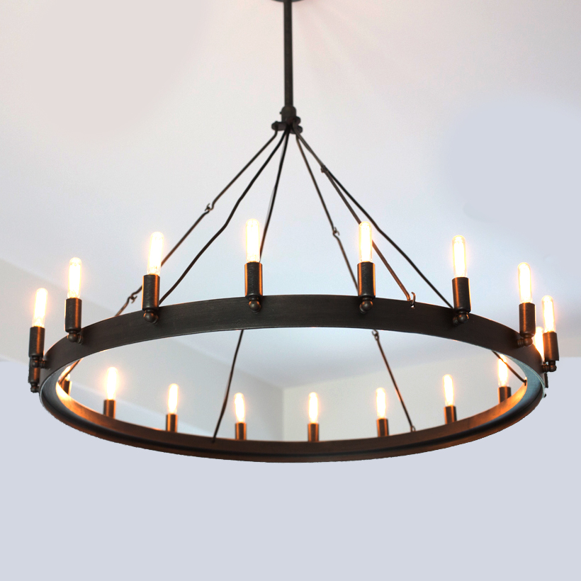 Restoration Hardware Camino Vintage Filament Round Chandelier