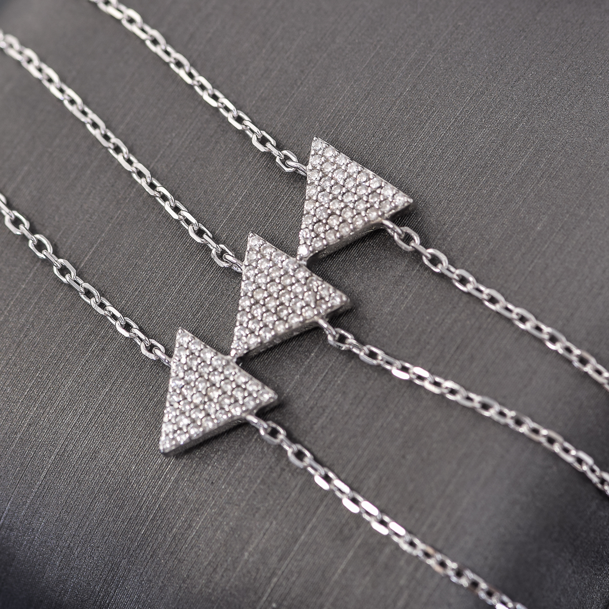 Sterling Silver Triangle Charm Bracelet