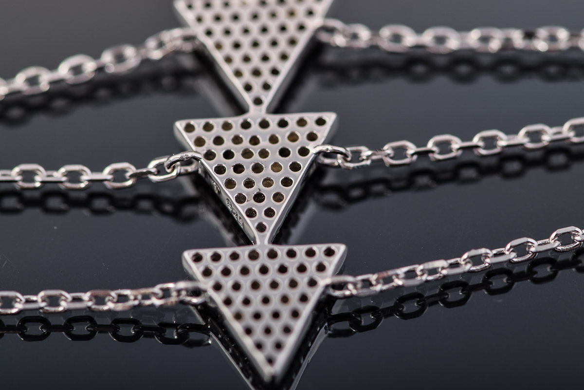 Sterling Silver Triangle Charm Bracelet