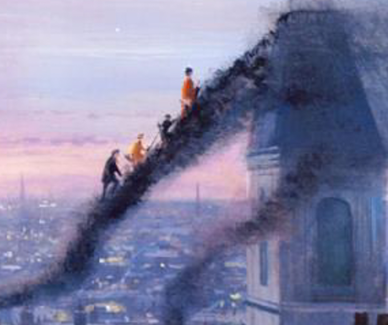 Peter Ellenshaw Limited Edition Giclee on Canvas "Smoke Staircases"