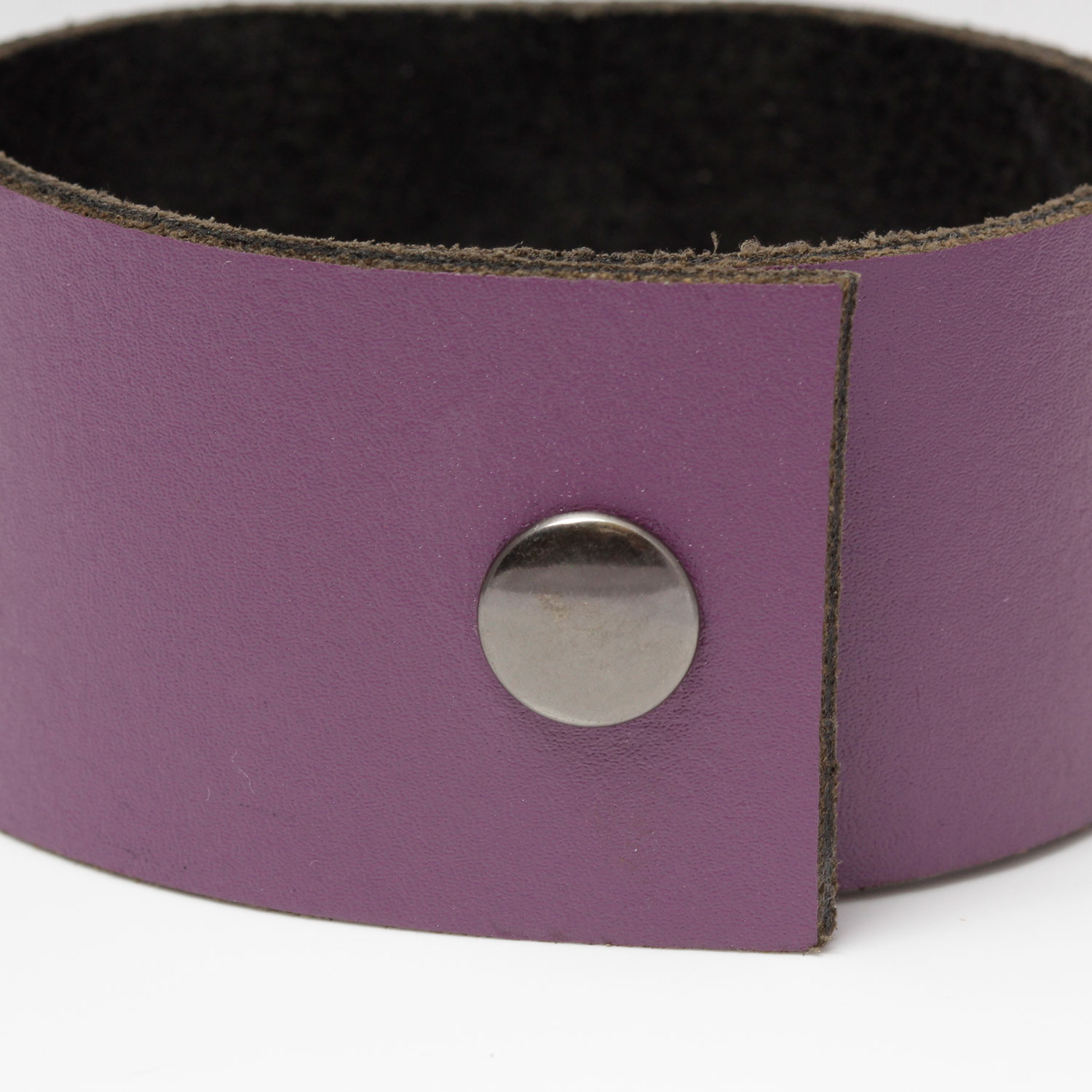 Steampunk Purple Leather Cuff Ladies Pocket Watch Movement