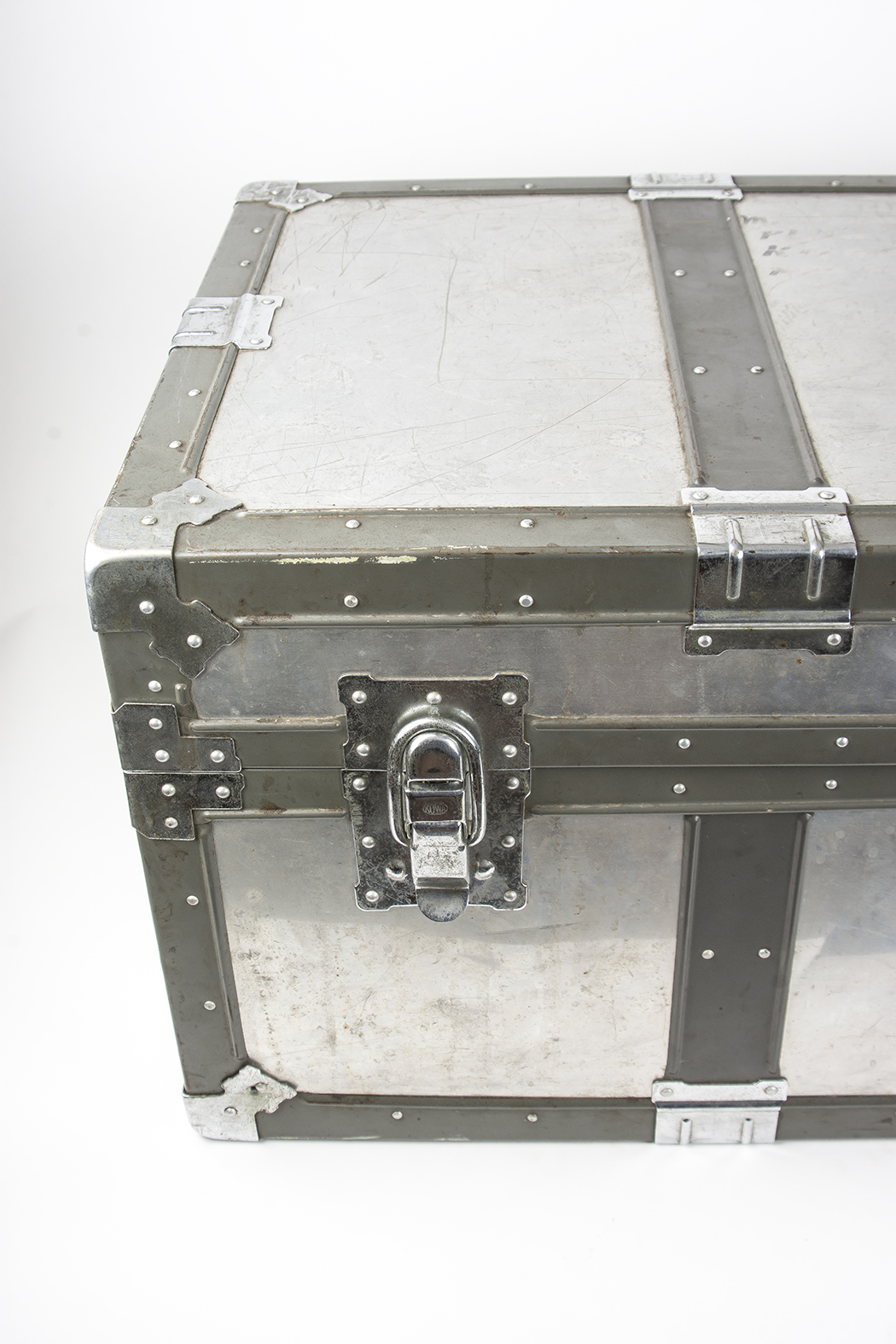 Vintage Japanese Kowa Aluminum Steamer Trunk